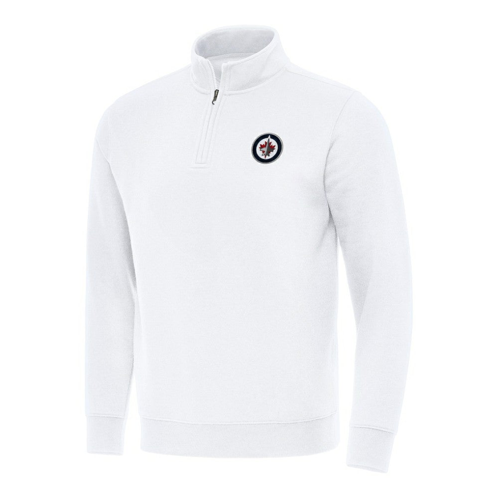 Winnipeg Jets Antigua Victory Quarter-Zip Mock Sweatshirt - White | US 202259520