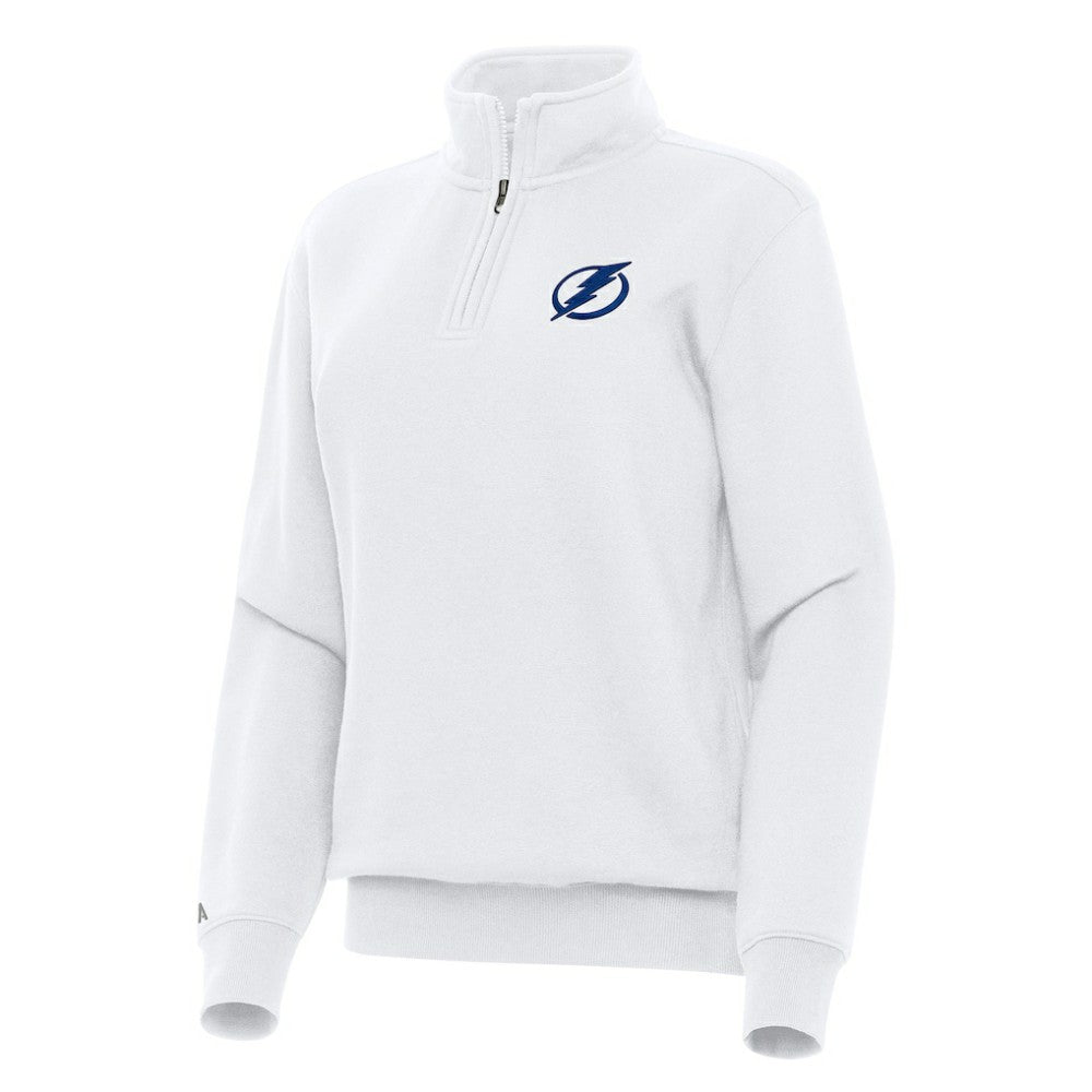 Tampa Bay Lightning Antigua Women's Victory Quarter-Zip Sweatshirt - White | US 202259536