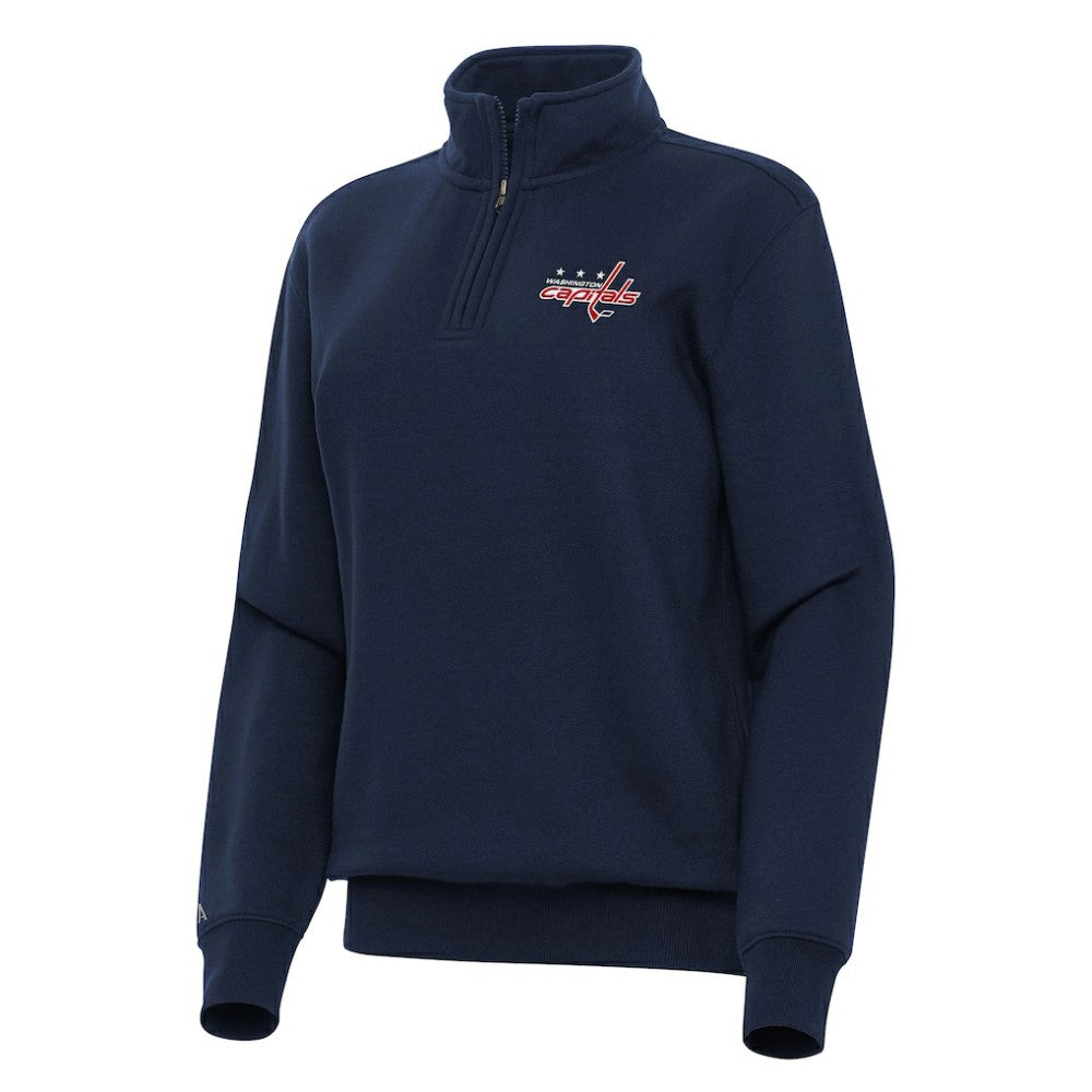 Washington Capitals Antigua Women's Victory Quarter-Zip Sweatshirt - Navy | US 202259554