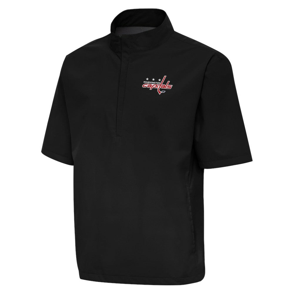 Washington Capitals Antigua Brisk Quarter-Zip Windbreaker - Black | US 202259804
