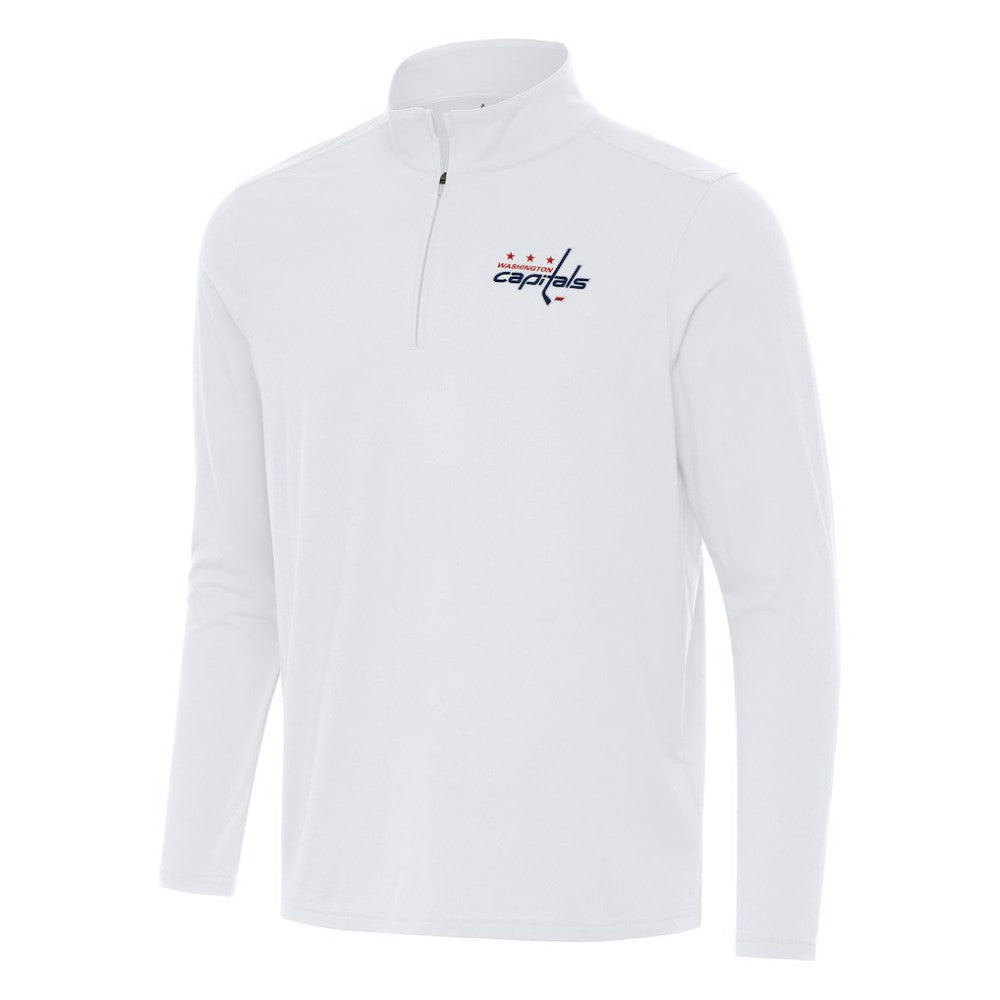 Washington Capitals Antigua Intent Quarter-Zip Top - White | US 202259841