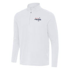 Washington Capitals Antigua Intent Quarter-Zip Top - White | US 202259841
