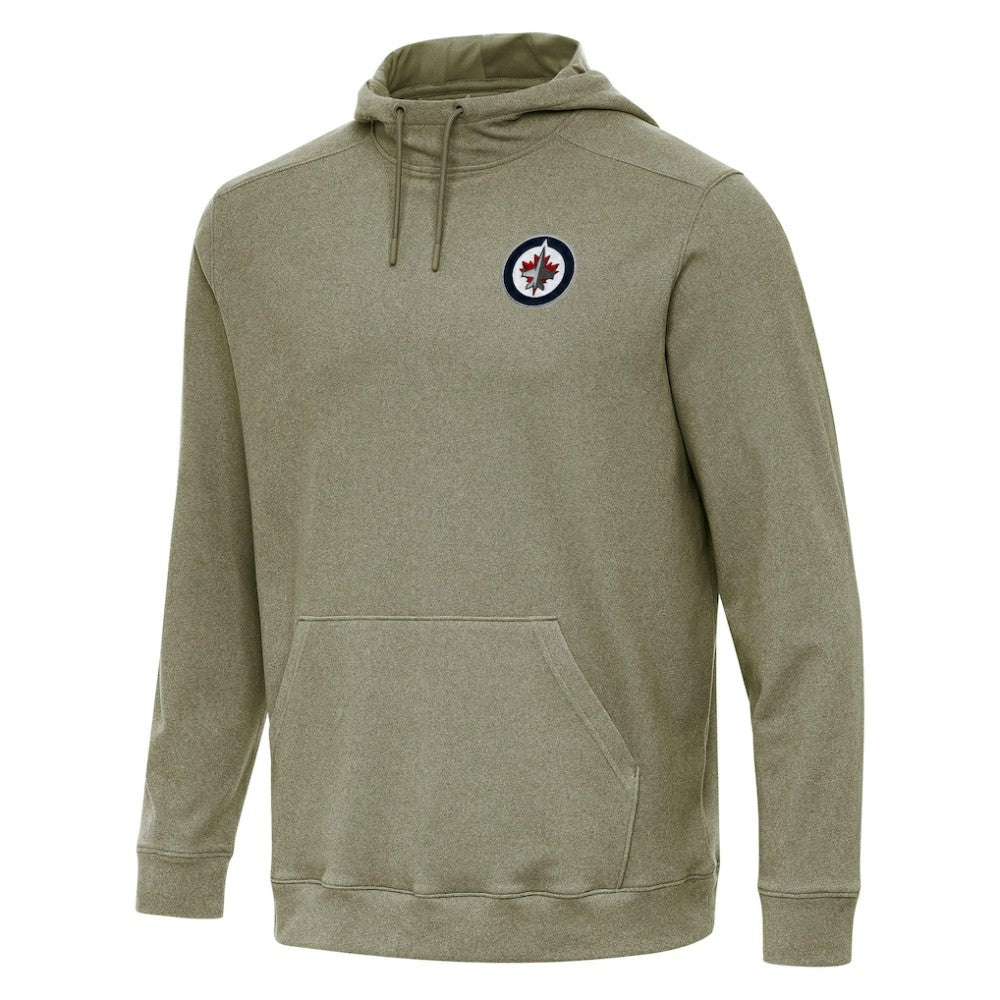 Winnipeg Jets Antigua Cloud Pullover Hoodie - Olive | US 202259860