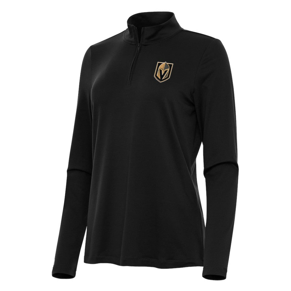 Vegas Golden Knights Antigua Women's Reprocess Quarter-Zip Top - Black | US 202259951