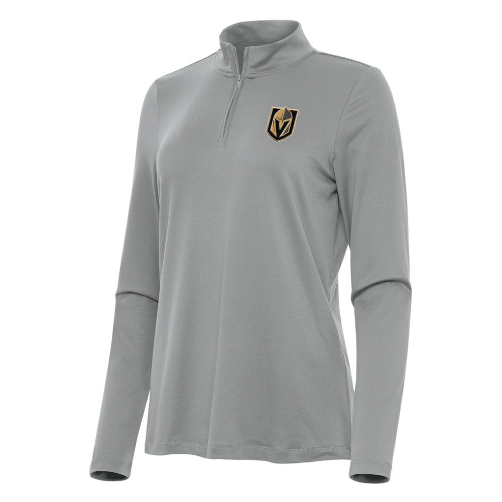 Vegas Golden Knights Antigua Women's Reprocess Quarter-Zip Top - Gray | US 202259954