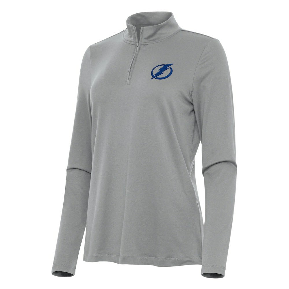 Tampa Bay Lightning Antigua Women's Reprocess Quarter-Zip Top - Gray | US 202259959