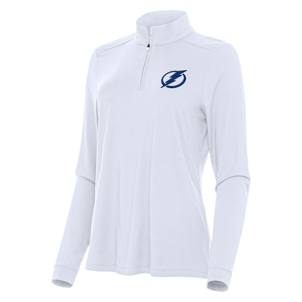 Tampa Bay Lightning Antigua Women's Intent Quarter-Zip Top - White | US 202260114