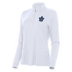 Toronto Maple Leafs Antigua Women's Intent Quarter-Zip Top - White | US 202260119