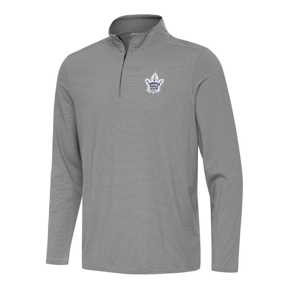 Toronto Maple Leafs Antigua Twine Quarter-Zip Top - Black | US 202260188