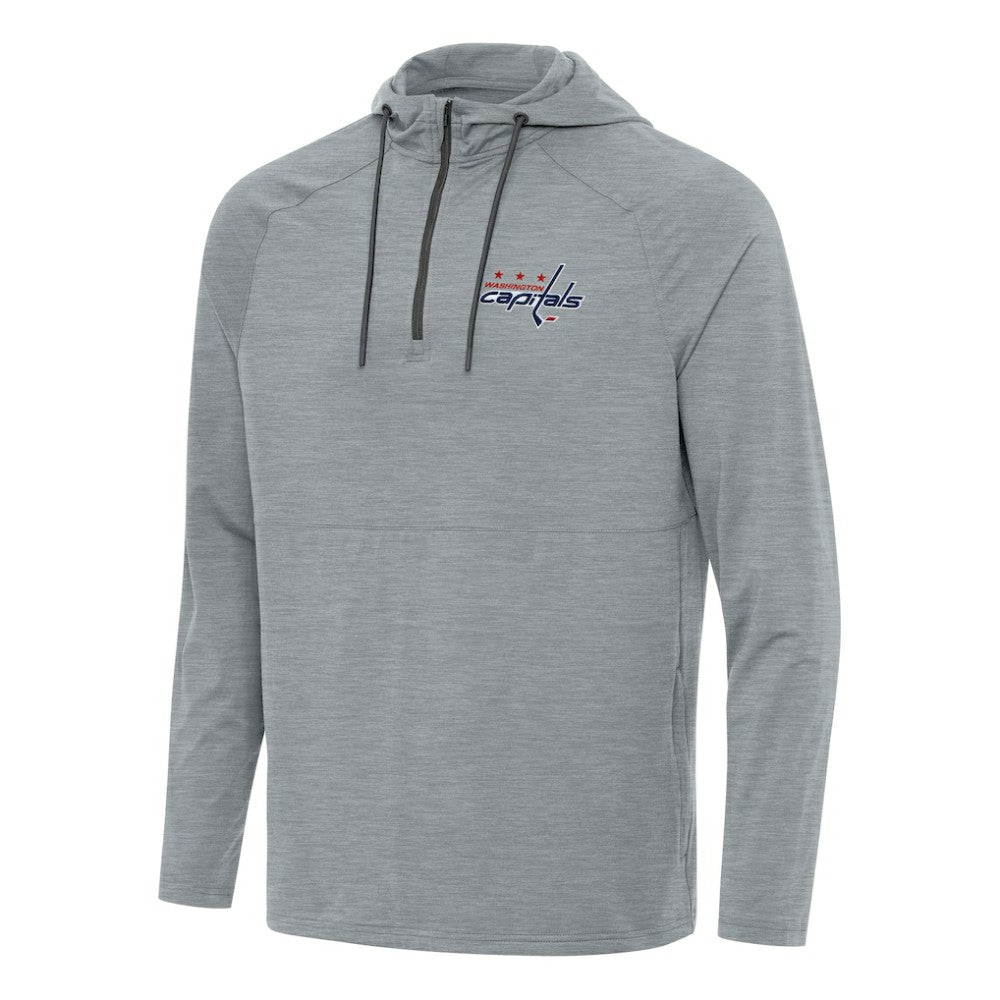 Washington Capitals Antigua Spikes Quarter-Zip Hoodie - Heather Gray | US 202260345