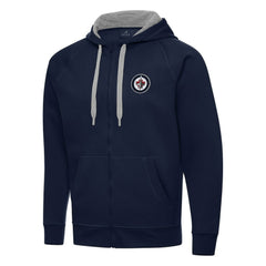 Winnipeg Jets Antigua Big & Tall Victory Full-Zip Hoodie - Navy | US 202260423