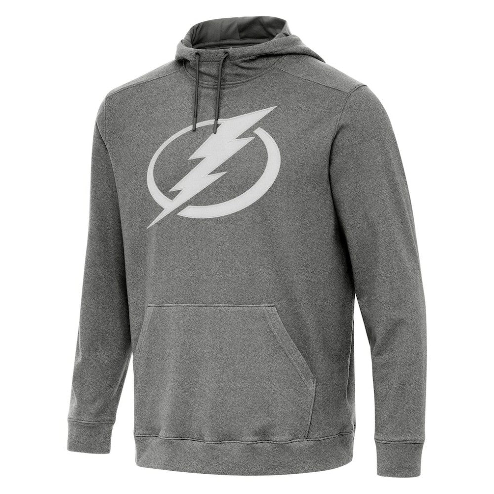 Tampa Bay Lightning Antigua Cloud Pullover Hoodie - Heather Black | US 202260489