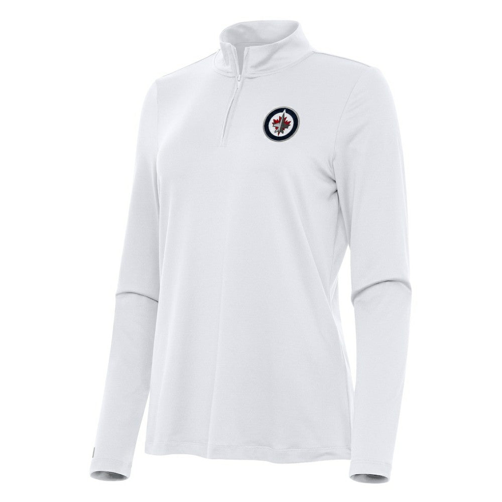 Winnipeg Jets Antigua Women's Reprocess Quarter-Zip Top - White | US 202260633