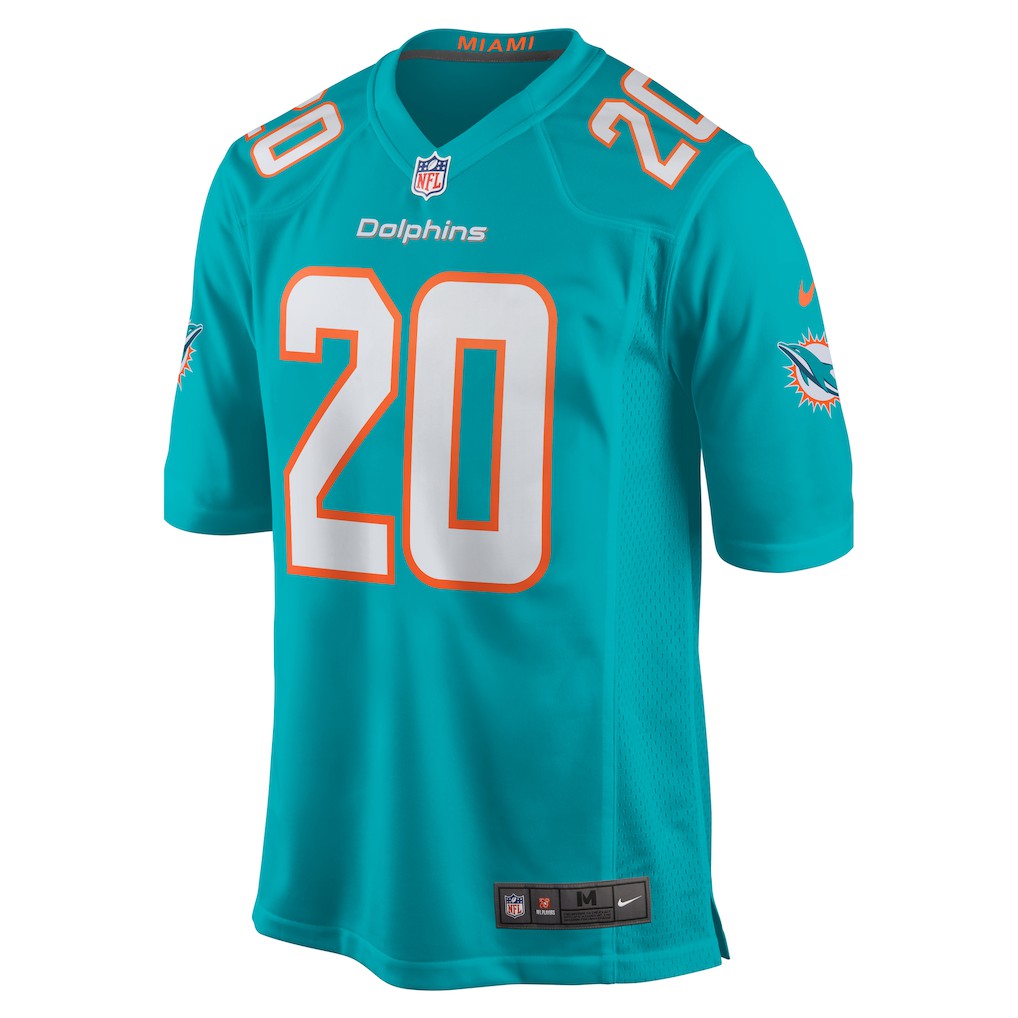 Jordyn Brooks Miami Dolphins Game Jersey - Aqua Jerseys
