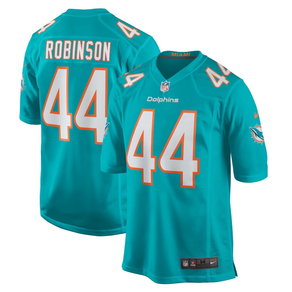 Chop Robinson Miami Dolphins Game Jersey - Aqua Jerseys