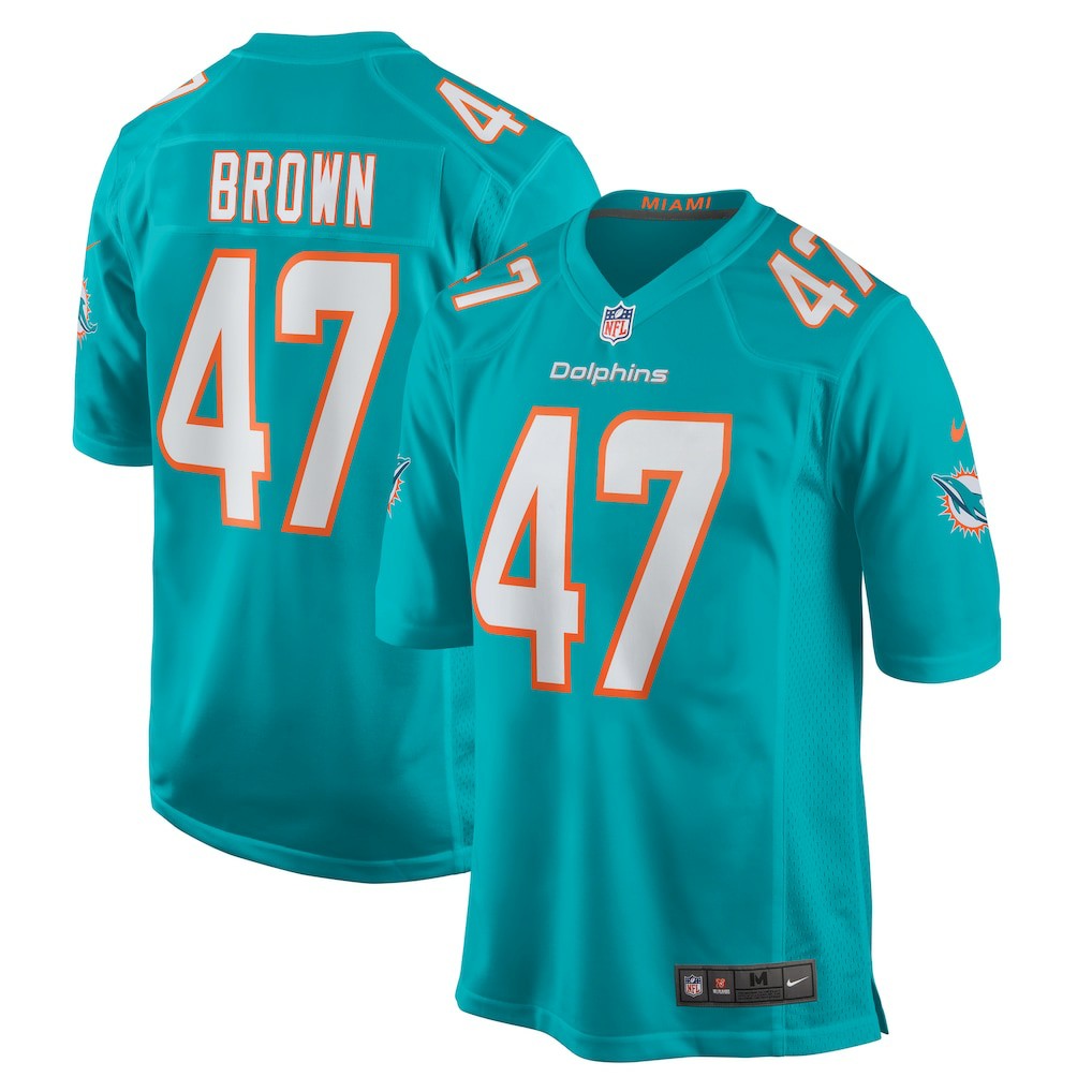 Cam Brown Miami Dolphins Game Jersey - Aqua Jerseys
