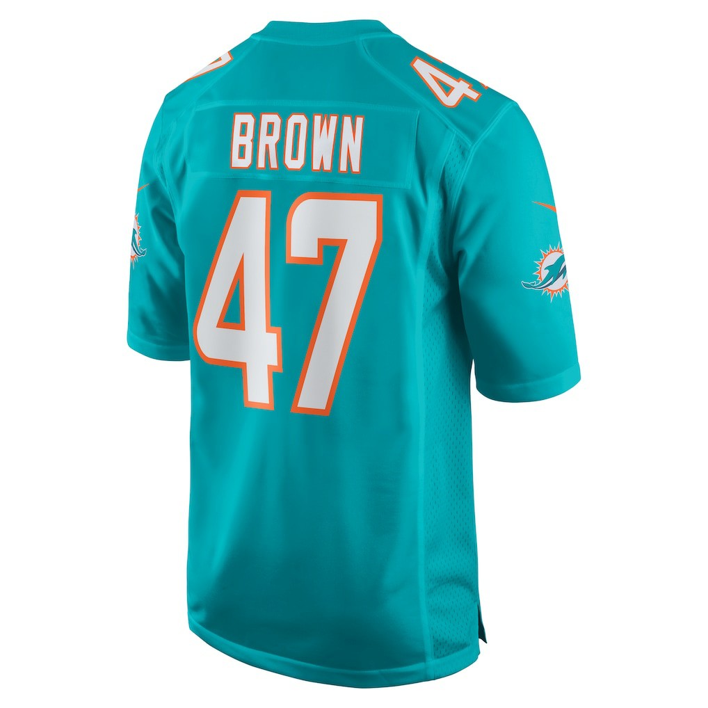 Cam Brown Miami Dolphins Game Jersey - Aqua Jerseys