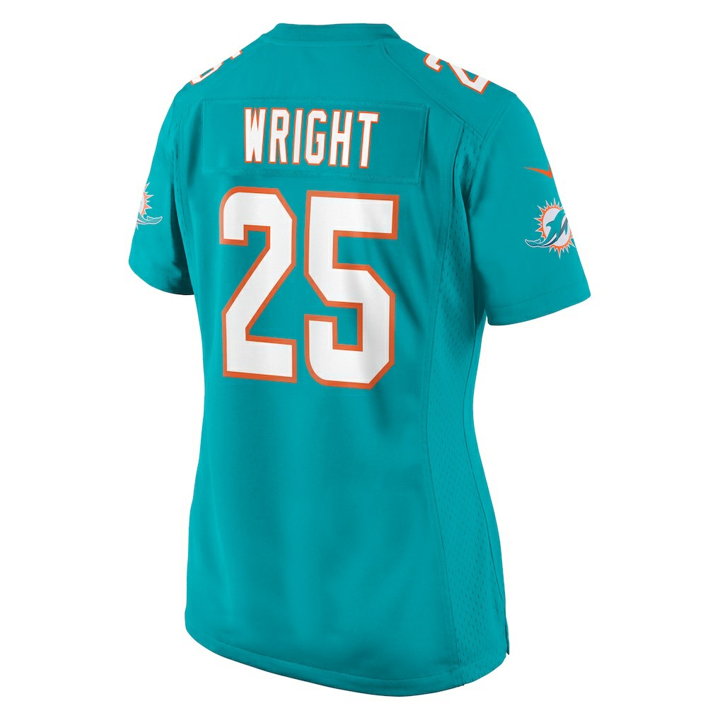 Jaylen Wright Miami Dolphins Women's Game Jersey - Aqua Jerseys