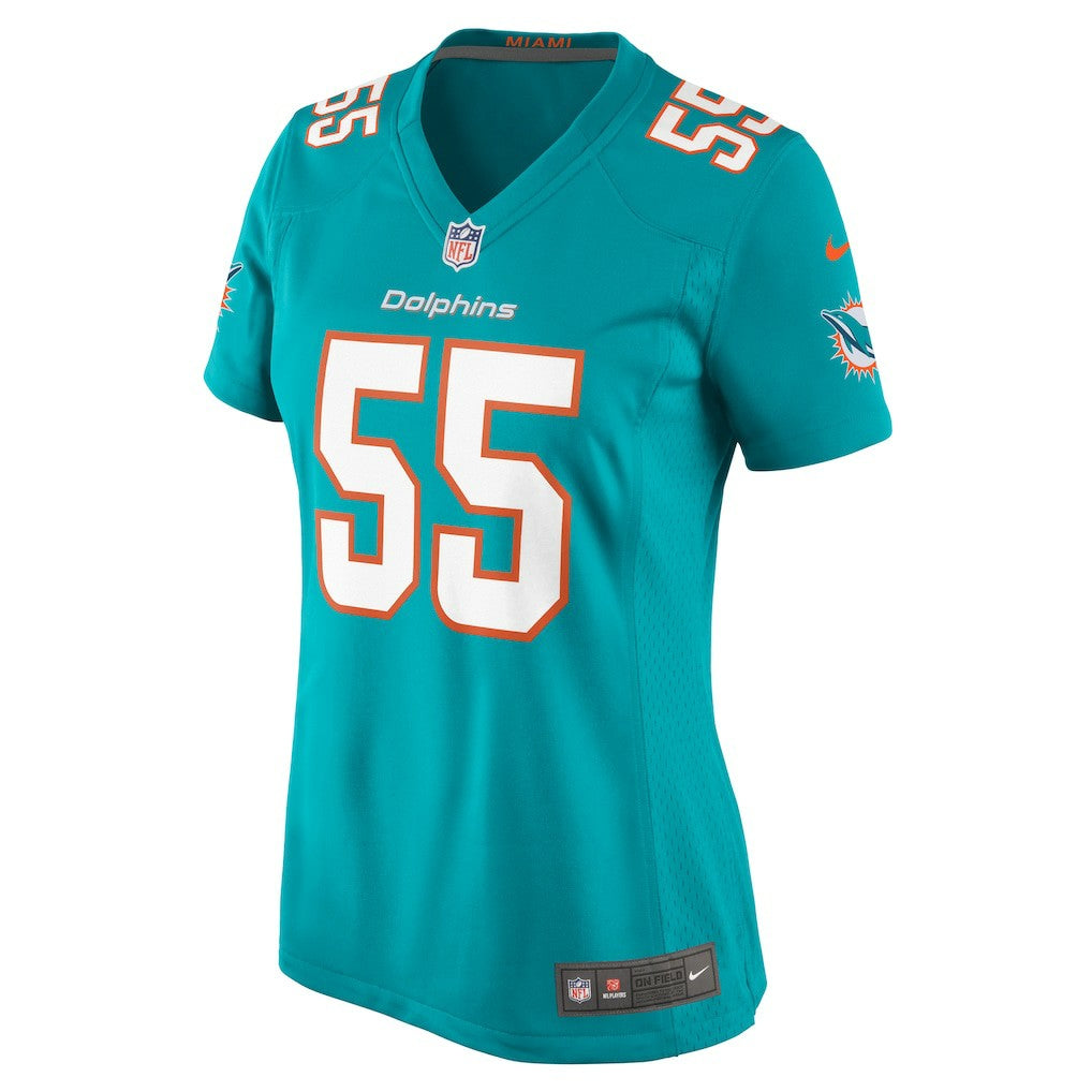 Aaron Brewer Miami Dolphins Women's Game Jersey - Aqua Jerseys