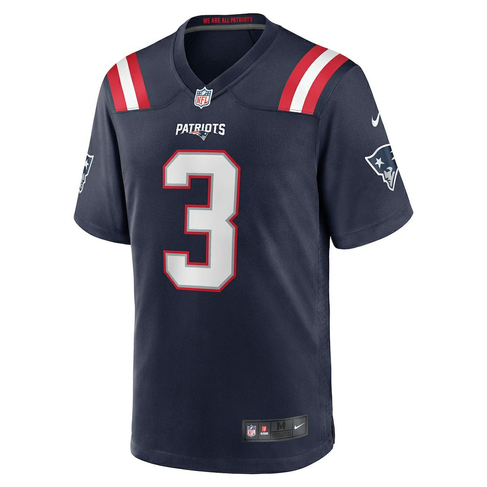 Demario Douglas New England Patriots Game Jersey - Navy Jerseys