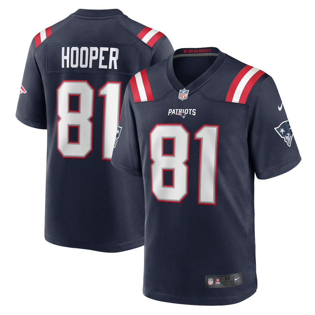 Austin Hooper New England Patriots Game Jersey - Navy Jerseys