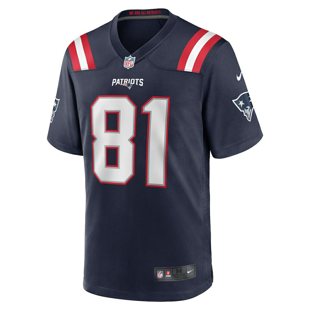 Austin Hooper New England Patriots Game Jersey - Navy Jerseys