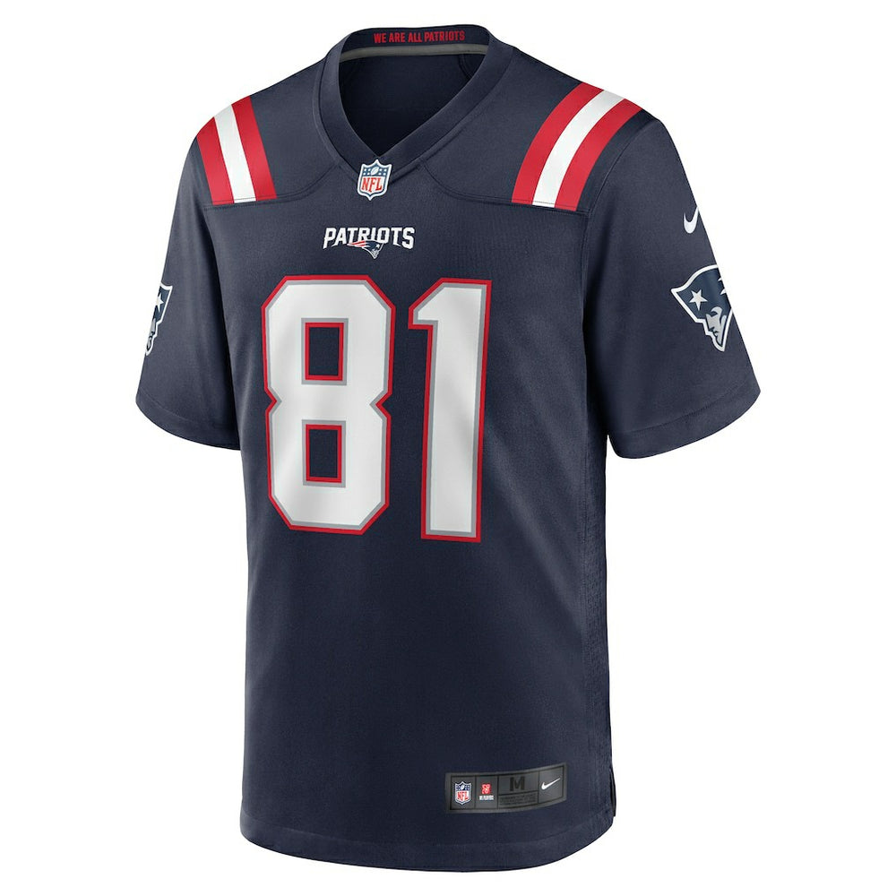 Austin Hooper New England Patriots Game Jersey - Navy Jerseys