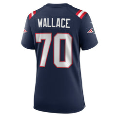 Caedan Wallace New England Patriots Women's Game Jersey - Navy Jerseys