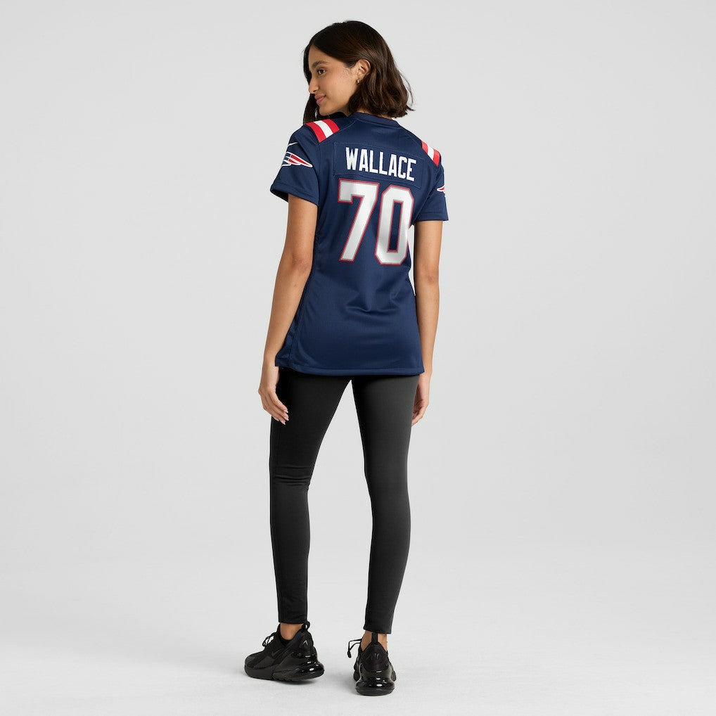 Caedan Wallace New England Patriots Women's Game Jersey - Navy Jerseys