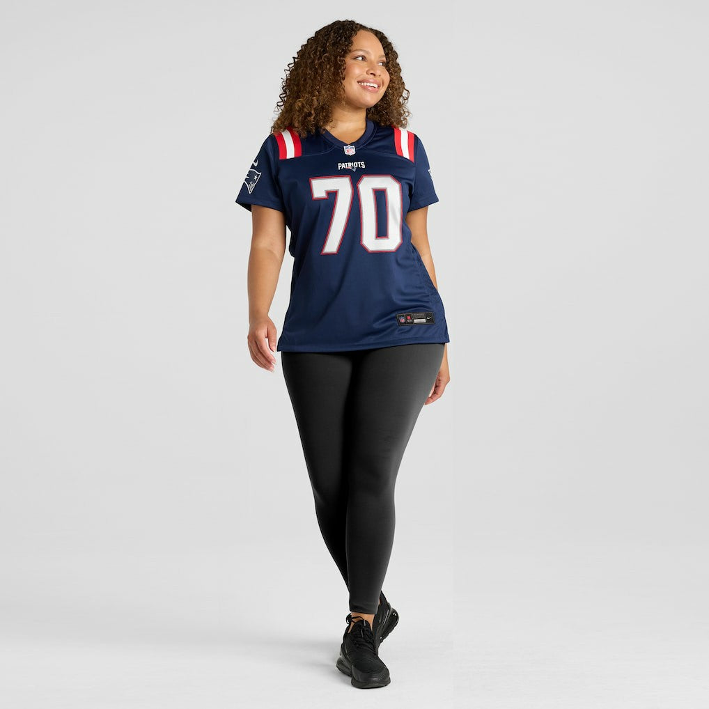 Caedan Wallace New England Patriots Women's Game Jersey - Navy Jerseys