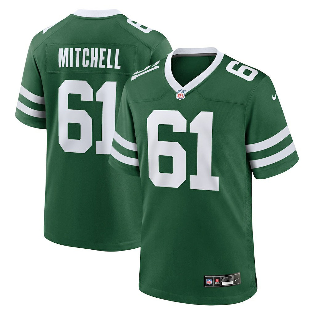 Max Mitchell New York Jets Team Game Jersey - Legacy Green Jerseys