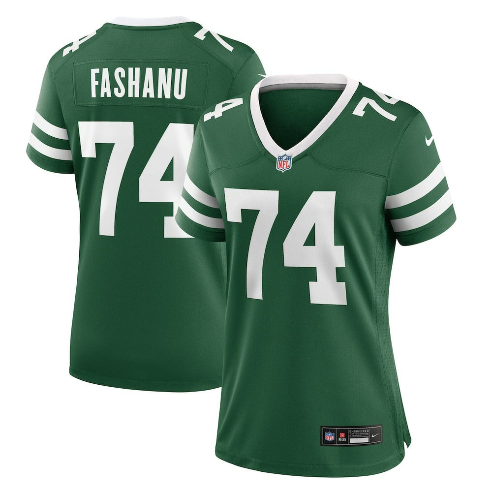Olu Fashanu New York Jets Women's Game Jersey - Legacy Green Jerseys