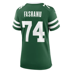 Olu Fashanu New York Jets Women's Game Jersey - Legacy Green Jerseys