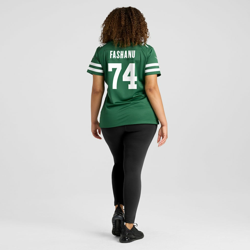 Olu Fashanu New York Jets Women's Game Jersey - Legacy Green Jerseys