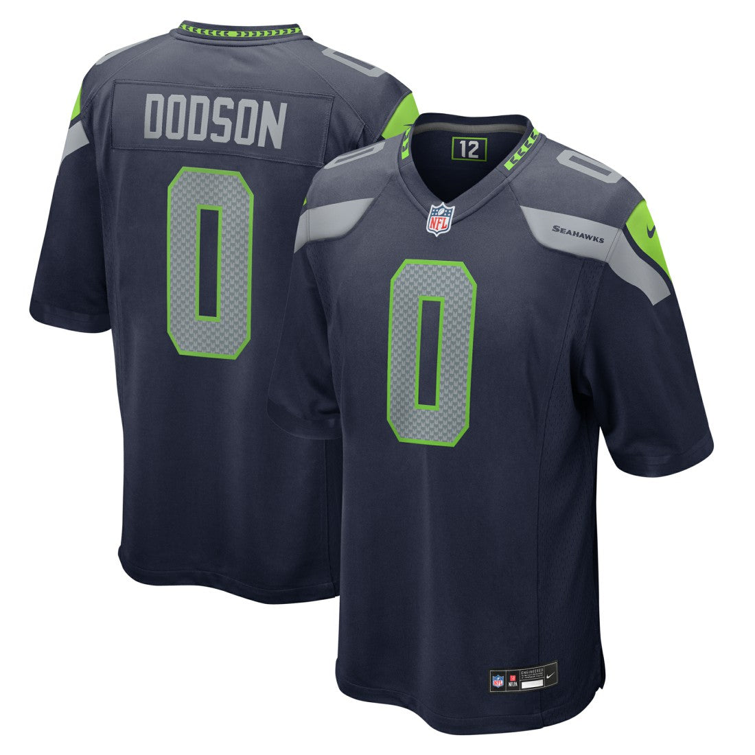 Tyrel Dodson Seattle Seahawks Game Jersey - College Navy Jerseys