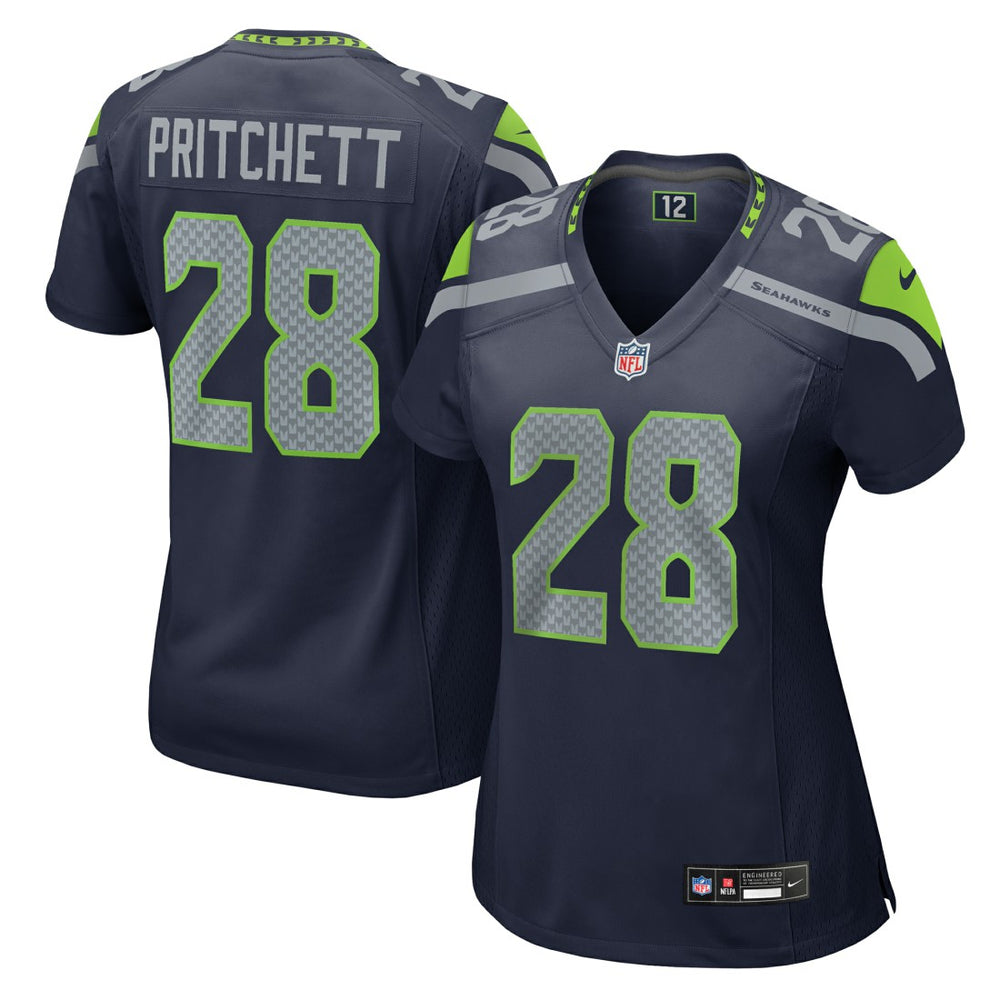 Nehemiah Pritchett Seattle Seahawks Women's Team Game Jersey - College Navy Jerseys