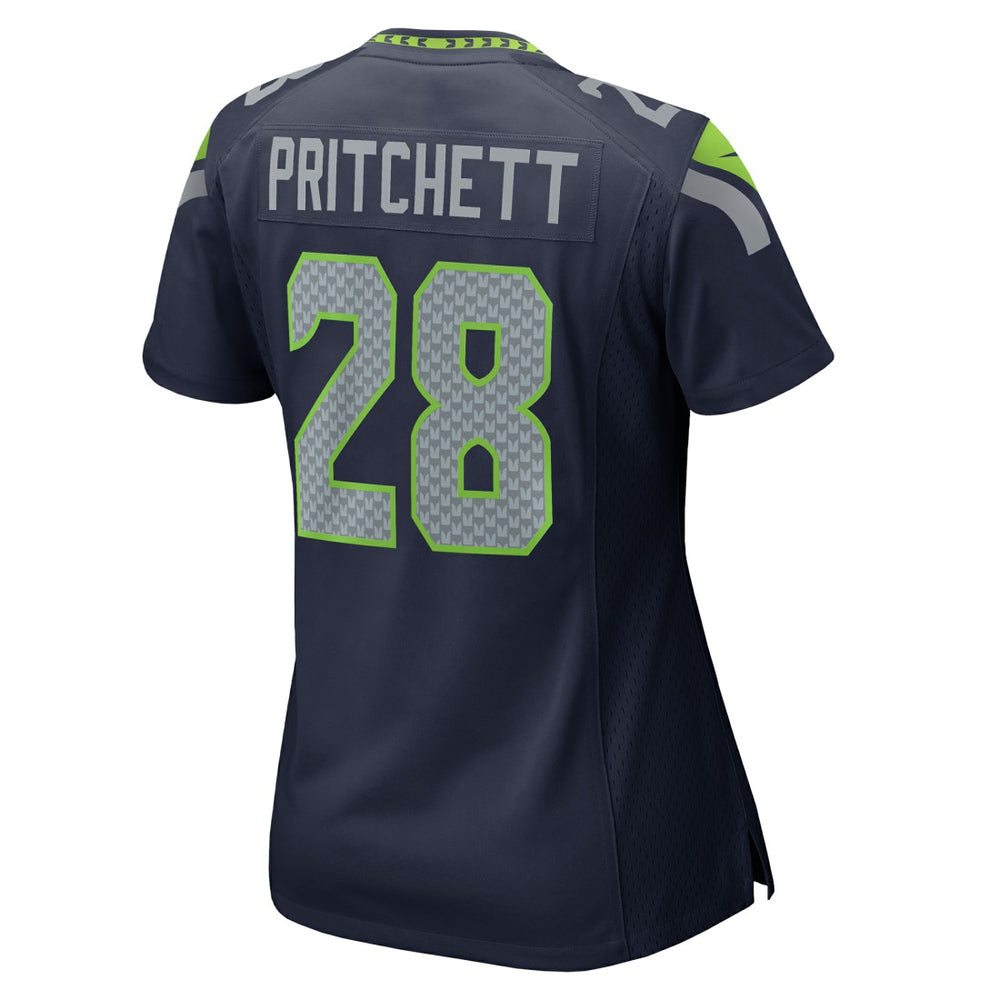 Nehemiah Pritchett Seattle Seahawks Women's Team Game Jersey - College Navy Jerseys