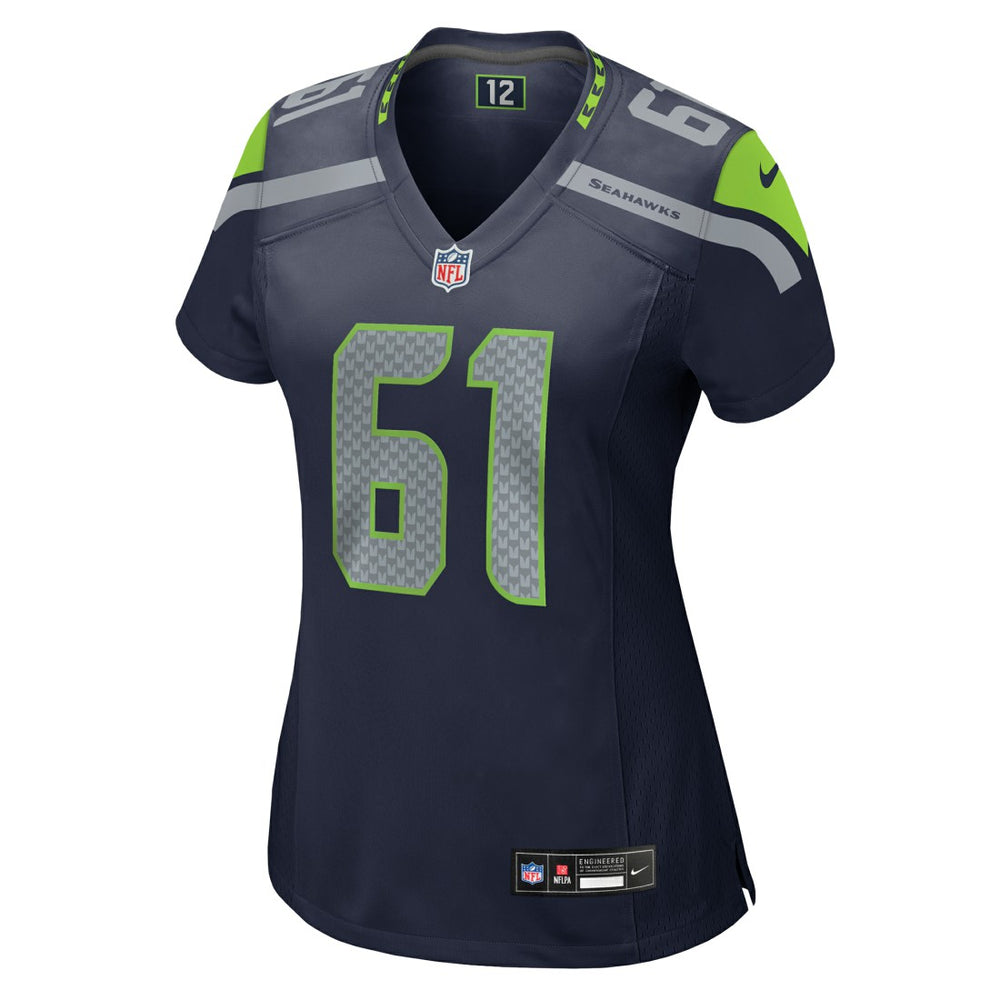 Jalen Sundell Seattle Seahawks Women's Team Game Jersey - College Navy Jerseys