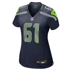 Jalen Sundell Seattle Seahawks Women's Team Game Jersey - College Navy Jerseys