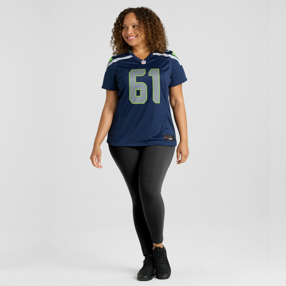 Jalen Sundell Seattle Seahawks Women's Team Game Jersey - College Navy Jerseys