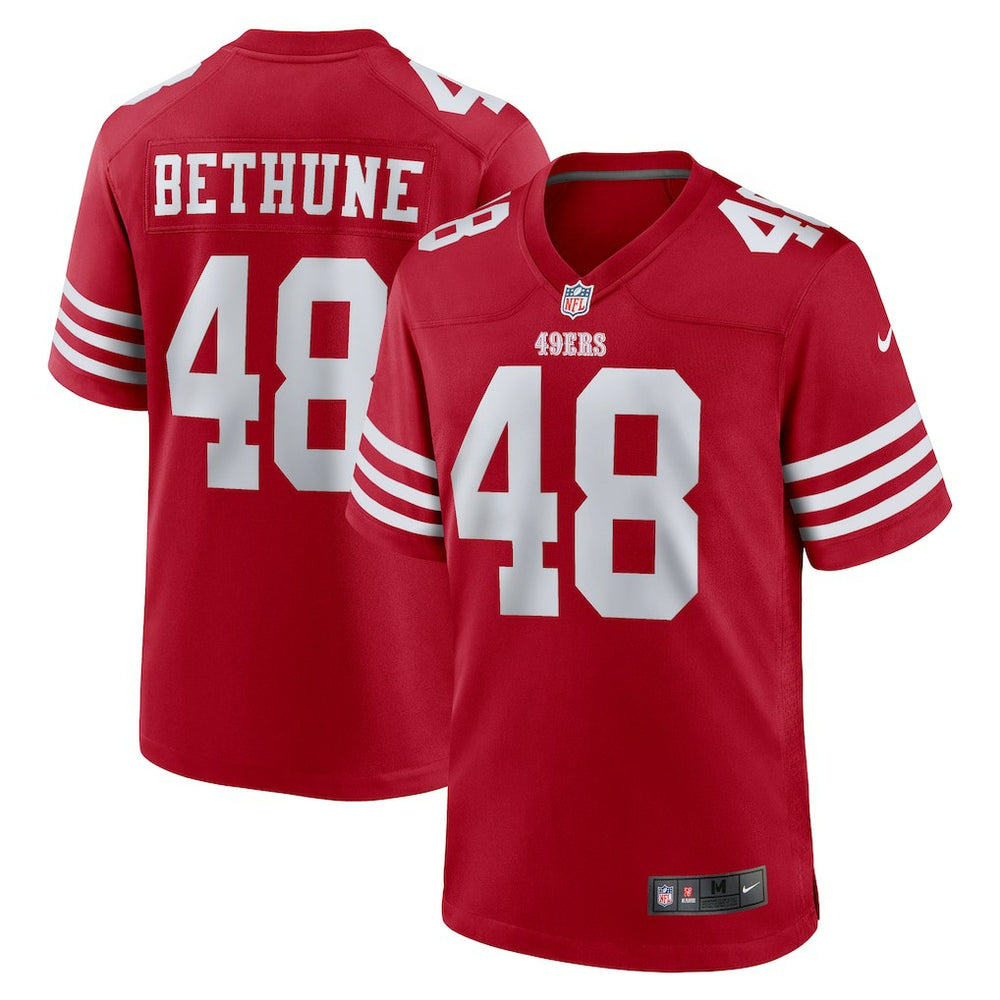 Tatum Bethune San Francisco 49ers Game Jersey - Scarlet Jerseys