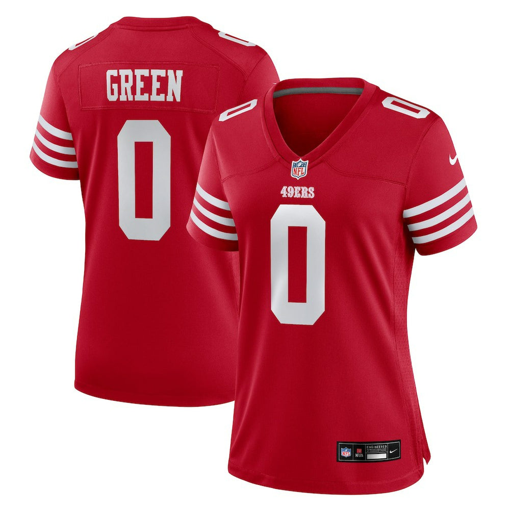 Renardo Green San Francisco 49ers Women's Team Game Jersey - Scarlet Jerseys