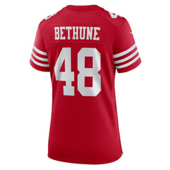 Tatum Bethune San Francisco 49ers Women's Team Game Jersey - Scarlet Jerseys