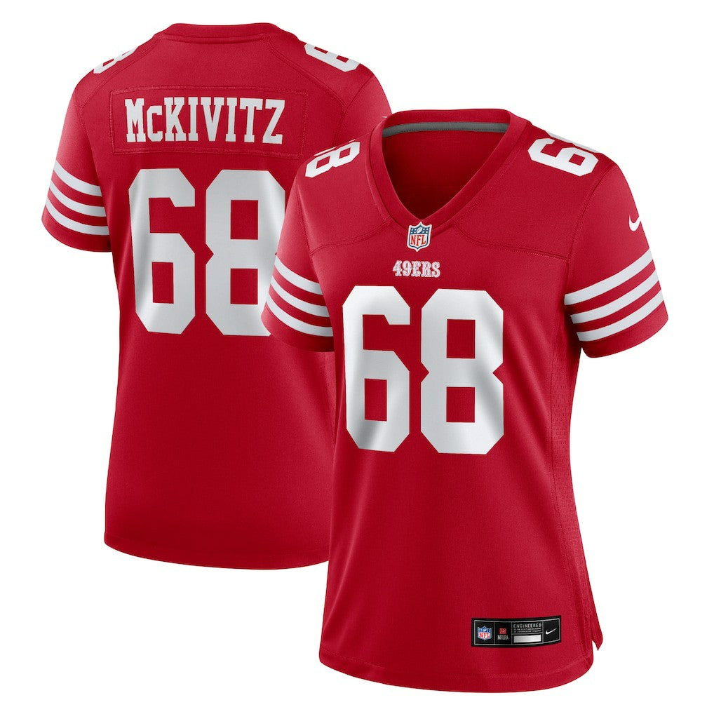 Colton McKivitz San Francisco 49ers Women's Team Game Jersey - Scarlet Jerseys