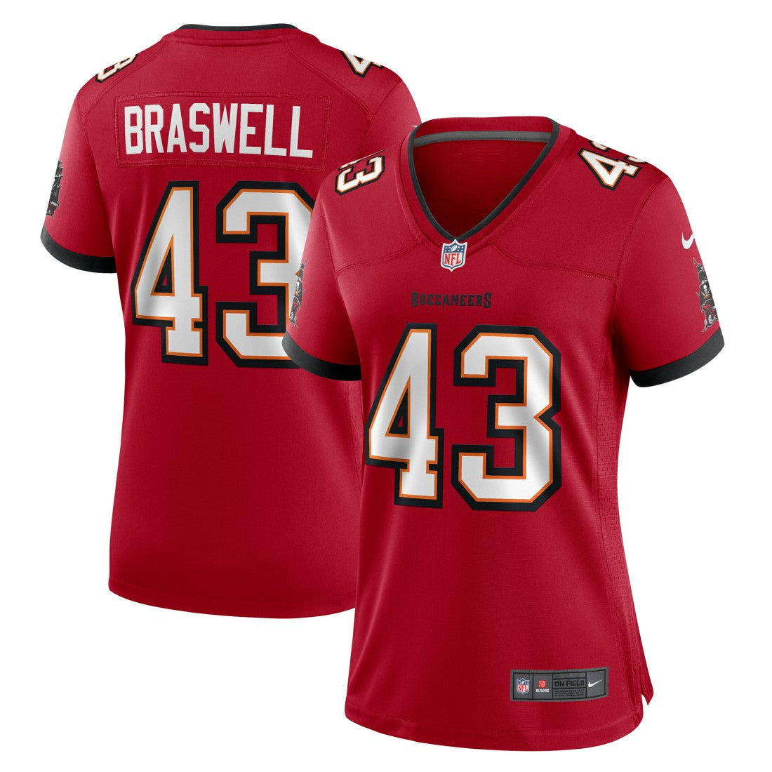 Chris Braswell Tampa Bay Buccaneers Women's Team Game Jersey - Red Jerseys