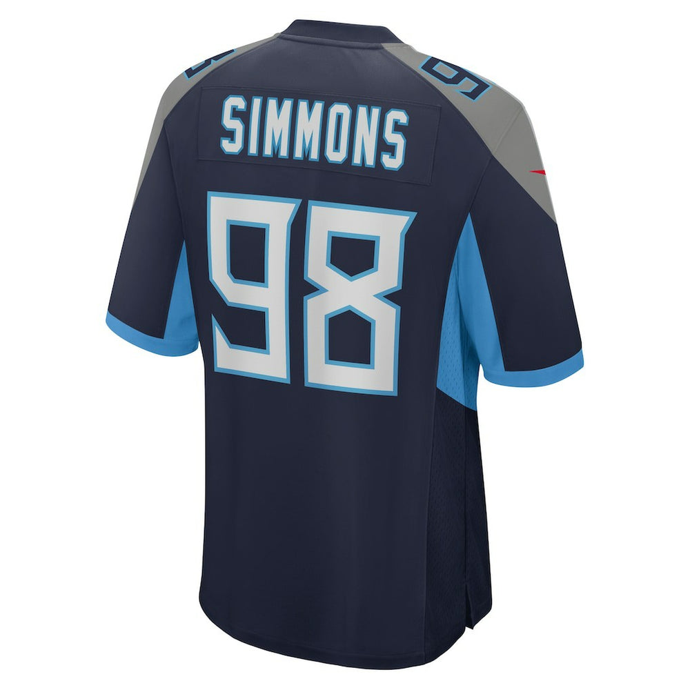 Jeffery Simmons Tennessee Titans Game Jersey - Navy Jerseys
