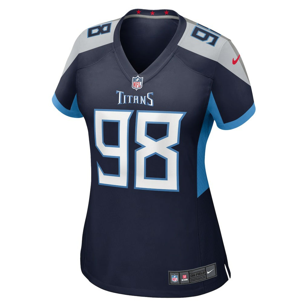 Jeffery Simmons Tennessee Titans Women's Alternate Game Jersey - Navy Jerseys