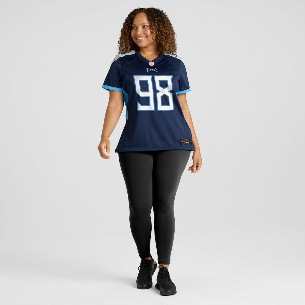 Jeffery Simmons Tennessee Titans Women's Alternate Game Jersey - Navy Jerseys