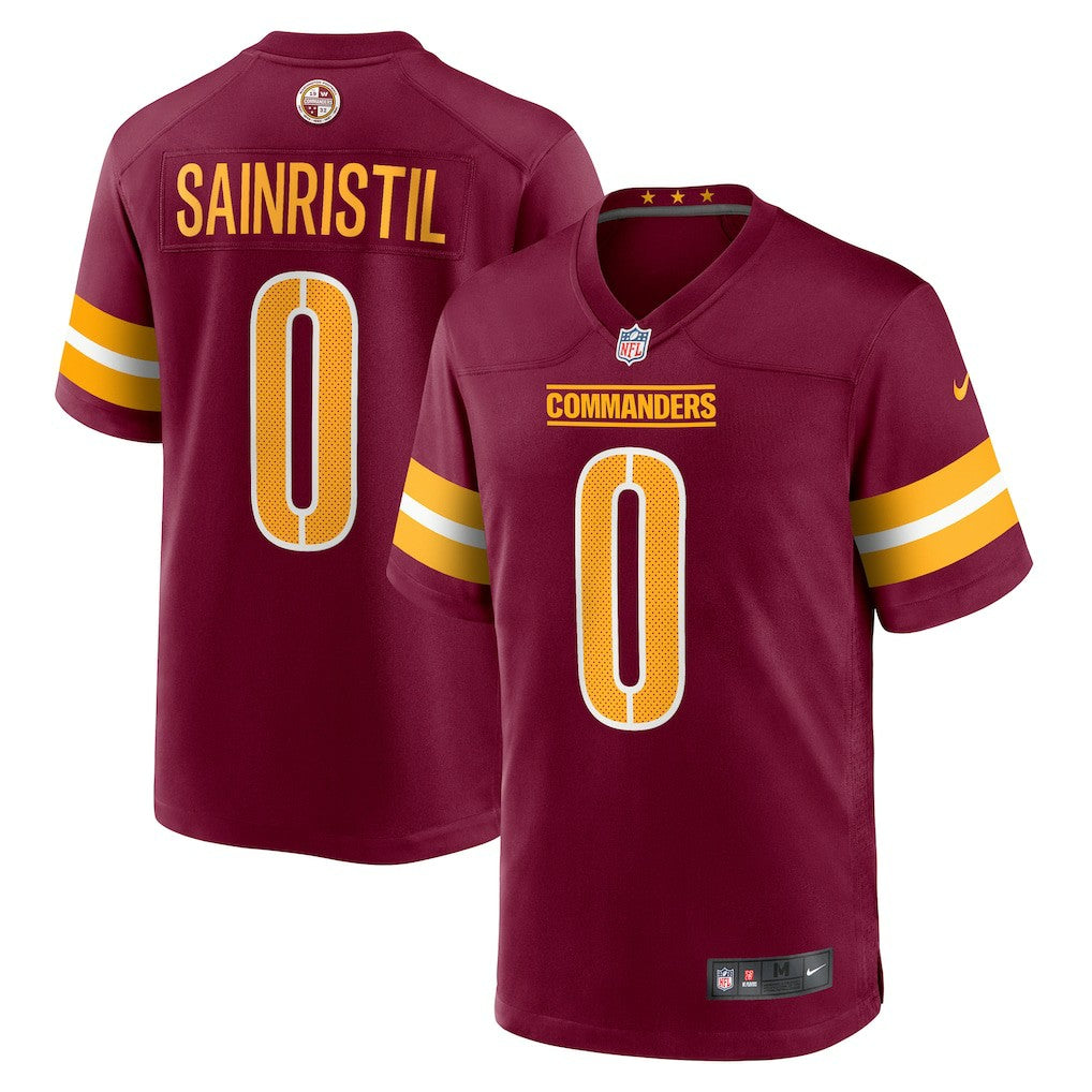 Mike Sainristil Washington Commanders Game Jersey - Burgundy Jerseys