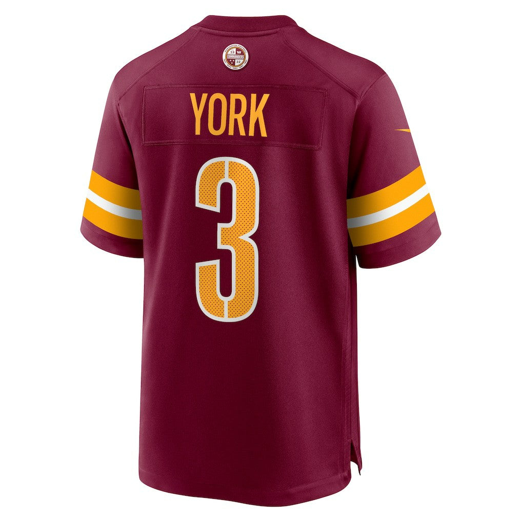 Cade York Washington Commanders Game Jersey - Burgundy Jerseys